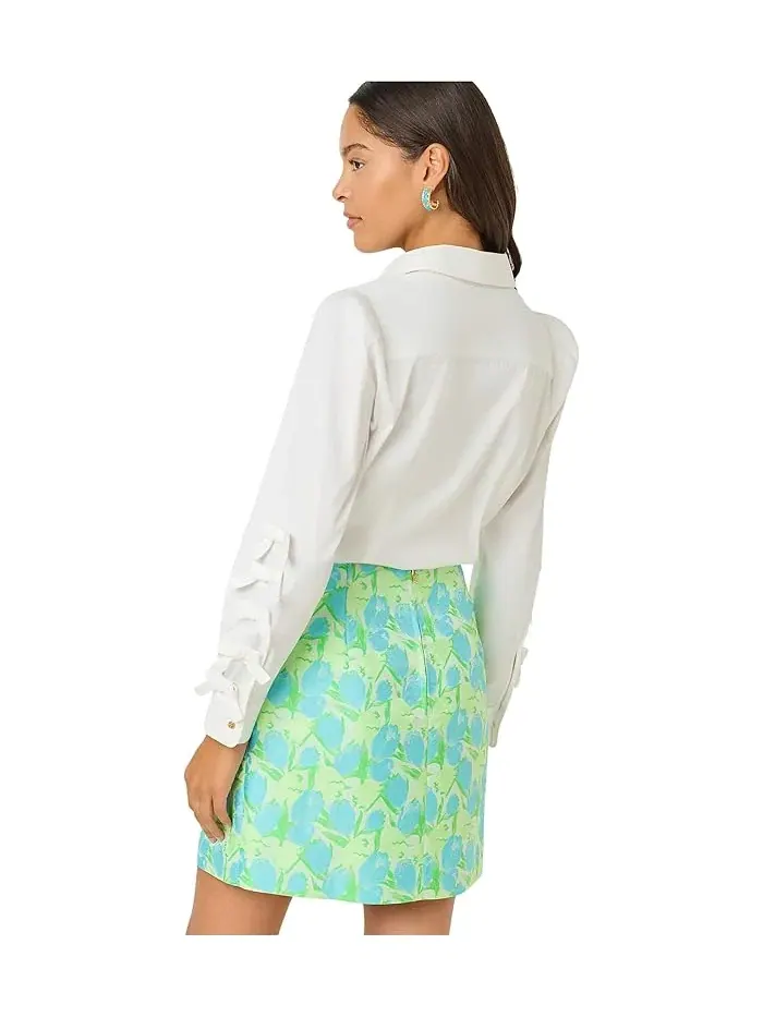 Рубашка с бантами The Bow Lilly Shirt Lilly Pulitzer — изображение 3 из 4, белый