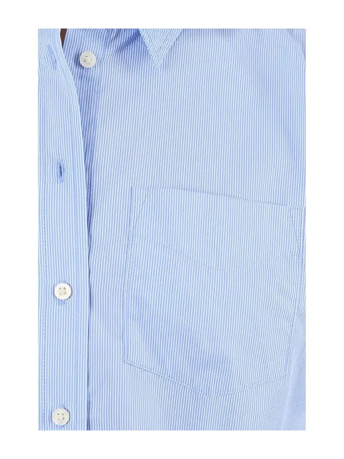 Рубашка Petite Striped Cotton Broadcloth Lauren Ralph Lauren — изображение 5 из 5, синий/белый
