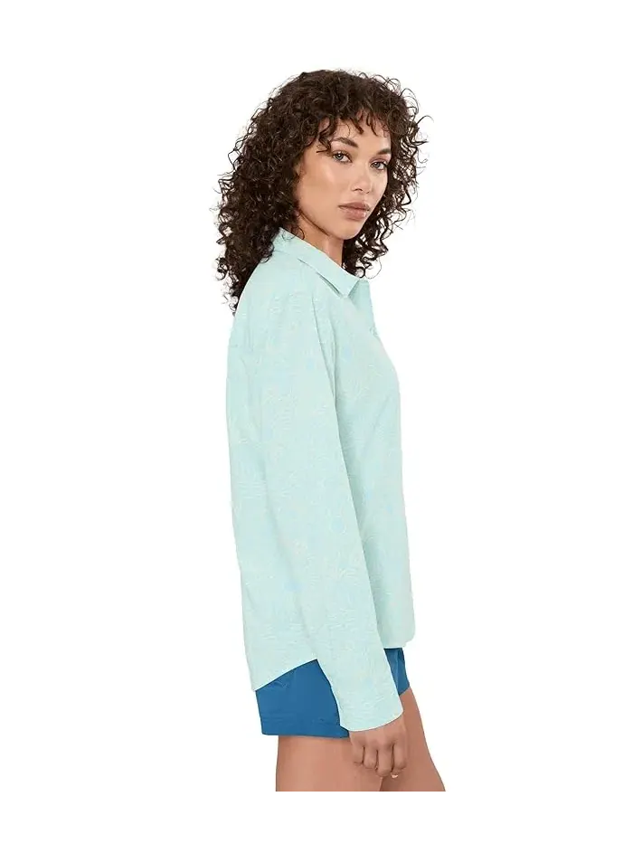 Рубашка с защитой от солнца Salathe Sun Shirt Royal Robbins — изображение 3 из 5, небесный