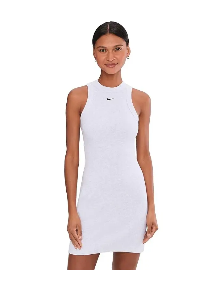 Платье трикотажное Nike Sportswear Chill Knit Rib Tank Dress — изображение 1 из 5, черный