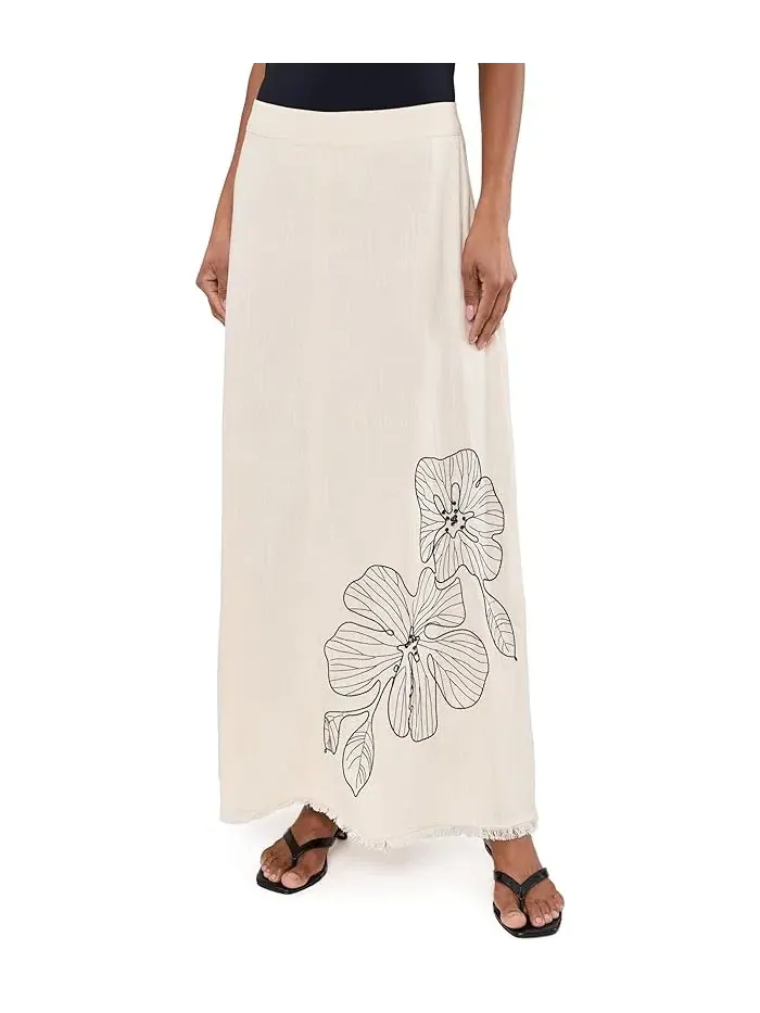 Юбка макси с центральным швом Vince Camuto — изображение 1 из 5, прозрачный