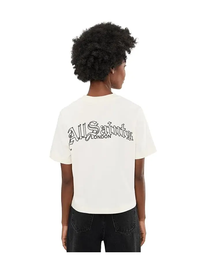 Футболка с принтом Descent Lisa Tee AllSaints — изображение 4 из 5, белый