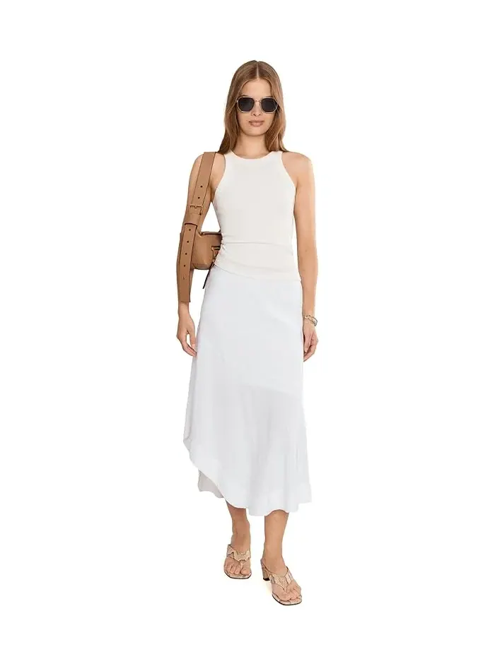 Юбка длинная Rumba Linen Skirt NIC+ZOE — изображение 2 из 5, белый