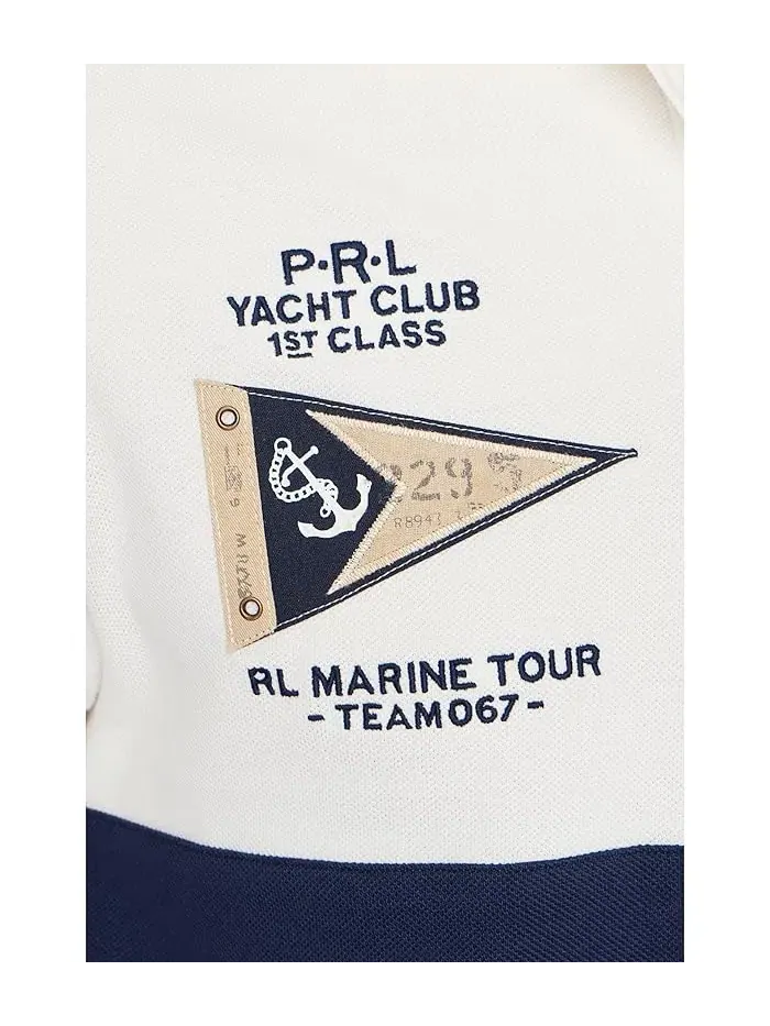 Полочная рубашка Custom Slim Fit Big Pony Mesh Polo Ralph Lauren — изображение 5 из 5, темно-синий