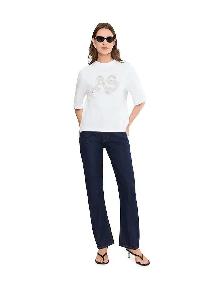 Футболка оверсайз Icon Amelie Tee AllSaints — изображение 2 из 5, белый