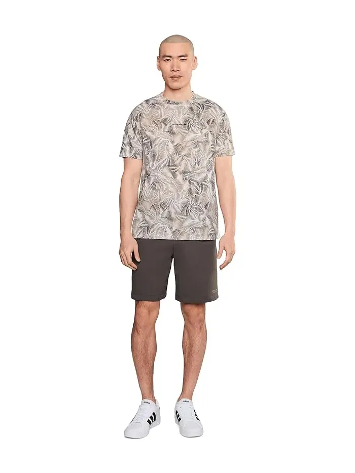 Футболка с принтом Leaf Allover Tee Armani Exchange — изображение 2 из 5, кремовый