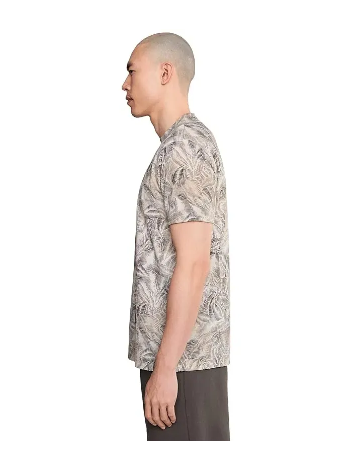 Футболка с принтом Leaf Allover Tee Armani Exchange — изображение 3 из 5, кремовый