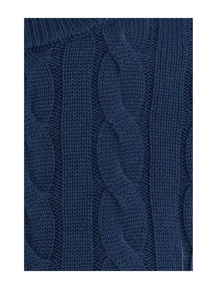 Свитер с кабельным узором Sky Cable Crew Neck 525 America — изображение 5 из 5, синий