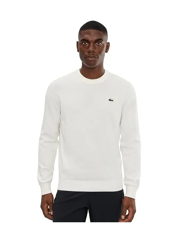 Свитер Lacoste Crew Neck Cotton, монохромный — изображение 1 из 5, мука