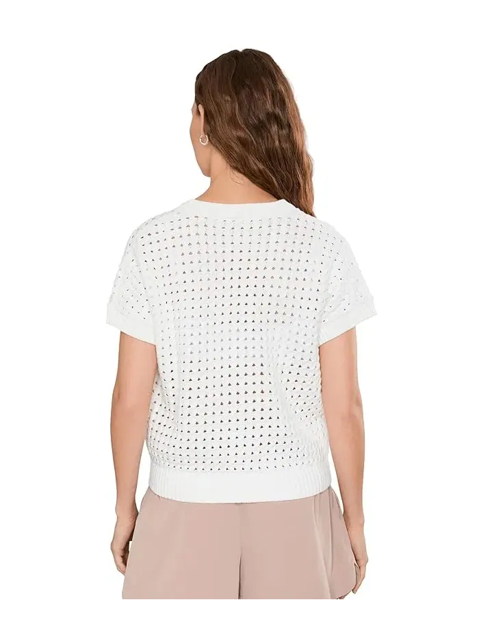 Свитер вязаный Denny Knit Top Varley — изображение 4 из 5, белый