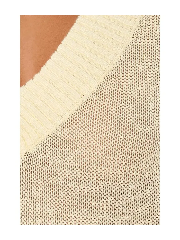 Свитер Linen Arline V-Neck Madewell — изображение 5 из 5, ананасовый жёлтый