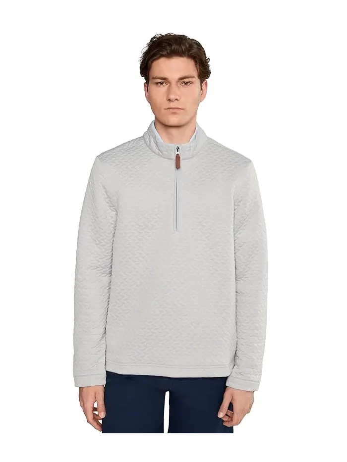 Свитер с четверть-застежкой-молнией Last Stitch Cole Haan — изображение 1 из 5, высокий дом