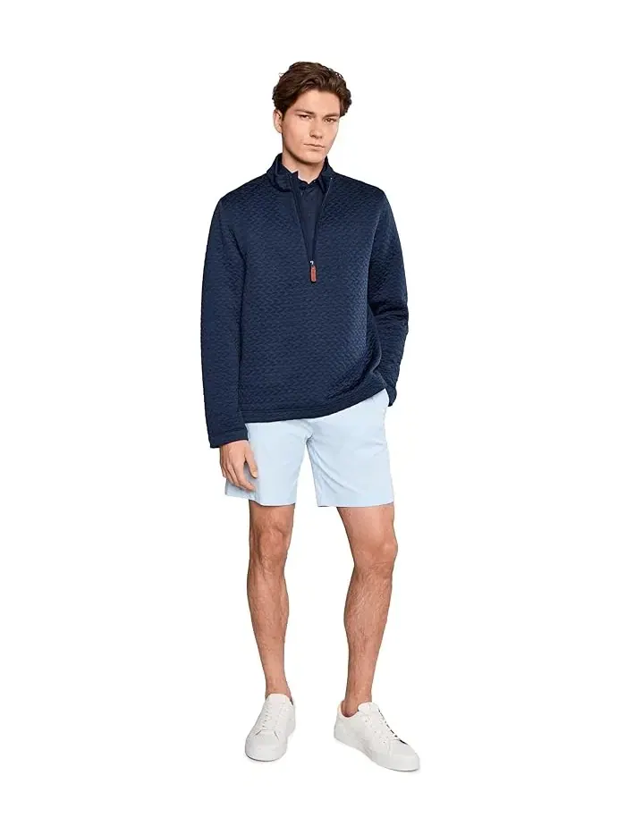 Свитер с четвертью молнии Cole Haan — изображение 2 из 5, темно-синий