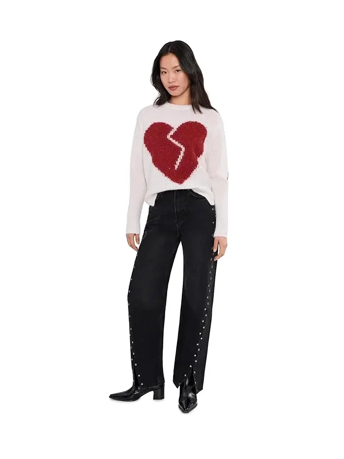 Свитер Luvheart Crew AllSaints — изображение 2 из 5, белый/красный