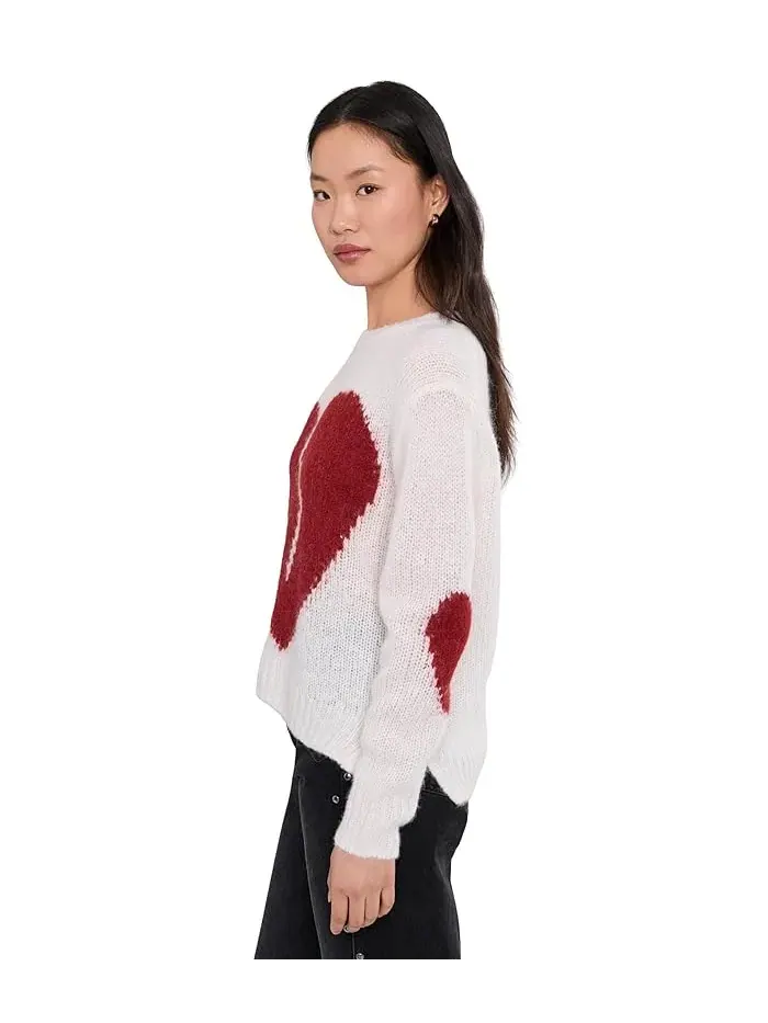 Свитер Luvheart Crew AllSaints — изображение 3 из 5, белый/красный