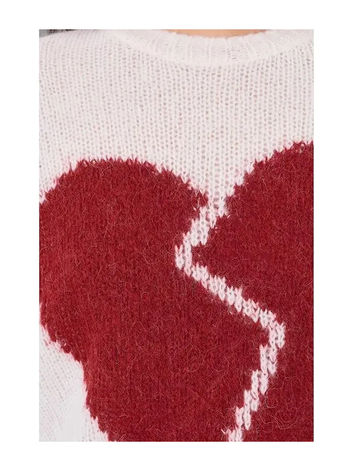 Свитер Luvheart Crew AllSaints — изображение 5 из 5, белый/красный