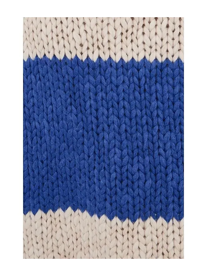 Свитер с воротником-хомутом Opal Rollneck Knit Stripe Free People — изображение 5 из 5, кобальтовый