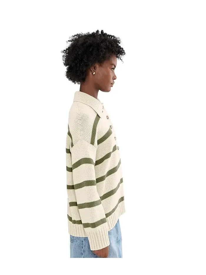 Свитер поло Sunwashed Cotton Polo Sweater Faherty — изображение 3 из 5, винтажный
