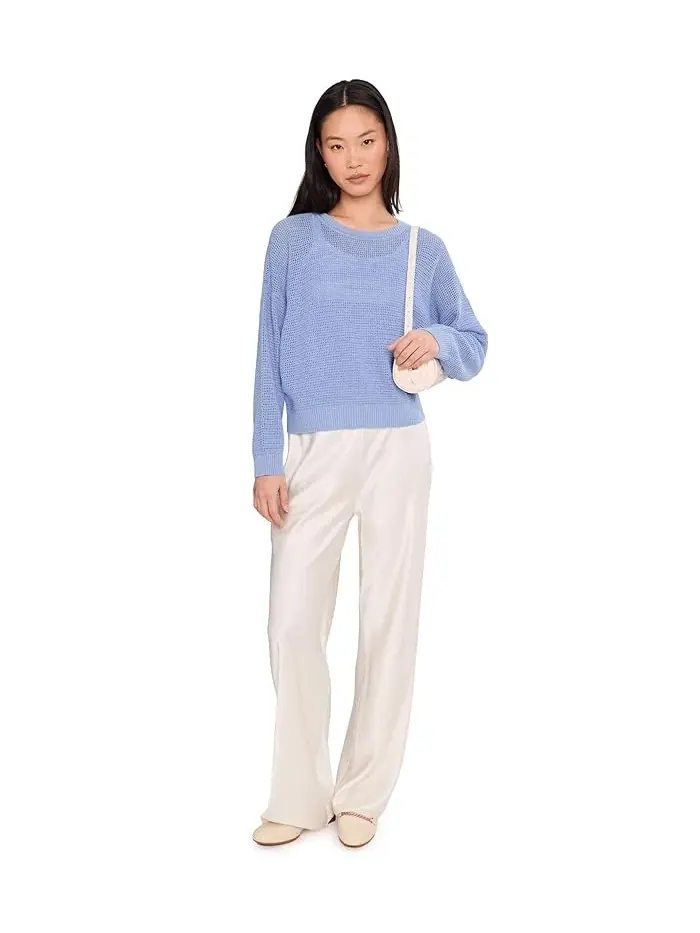 Свитер с круглым вырезом Petite Peruvian Cotton Blend Crew Neck Eileen Fisher — изображение 2 из 5, чернильный