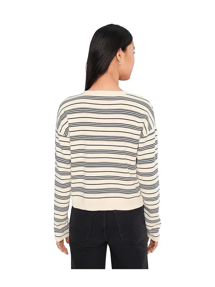 Свитер в полоску Vivienne Stripe Drop Shoulder Henley 525 america — изображение 4 из 5, лимонный глазир