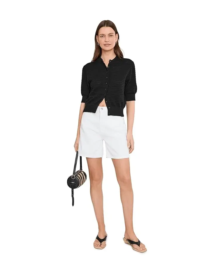 Кардиган с коротким рукавом Cotton Stitch Siya Madewell — изображение 2 из 5, черный