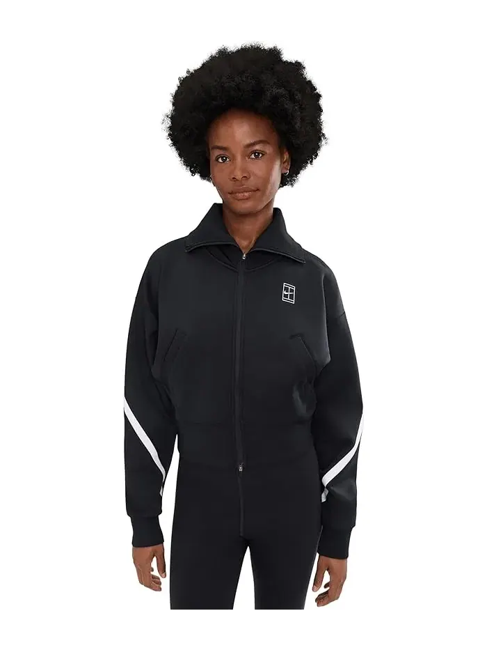 Куртка теннисная с застежкой-молнией Advantage Dri-FIT Nike — изображение 1 из 5, черный/белый
