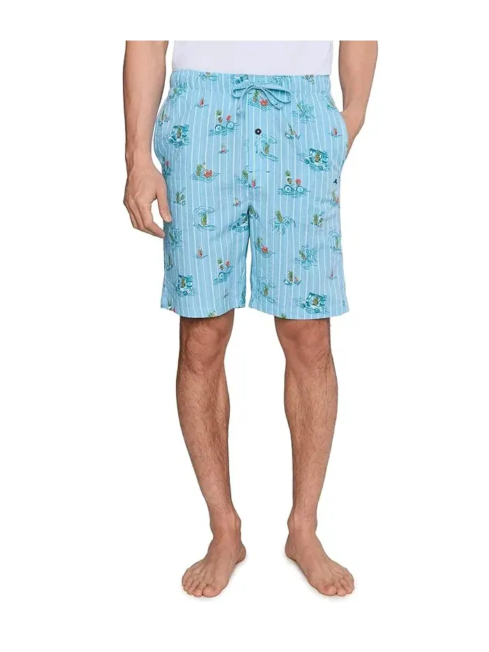Шорты пижамные Cotton Seersucker Woven Jam Tommy Bahama — изображение 1 из 5, синий зеленый