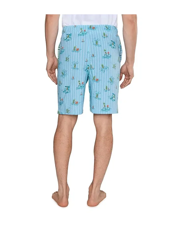 Шорты пижамные Cotton Seersucker Woven Jam Tommy Bahama — изображение 4 из 5, синий зеленый