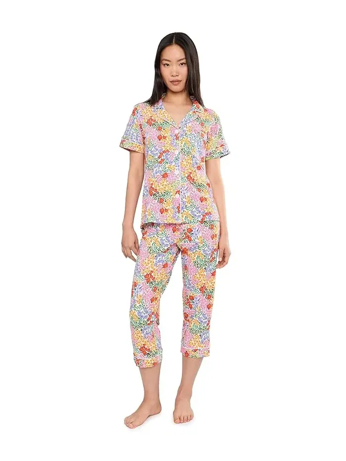 Пижама короткая с коротким рукавом хлопок Bedhead PJs — изображение 1 из 5, бежевый