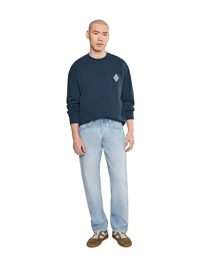 Свитшот с вышивкой Embroidery Chest Patch Joe's Jeans — изображение 2 из 5, синий