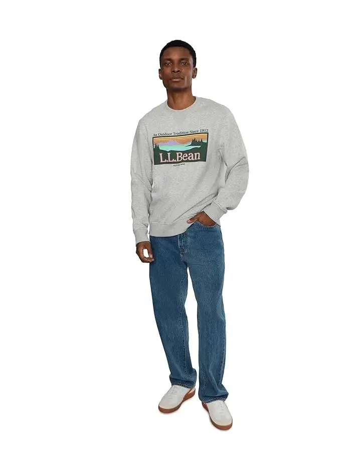 Свитшот с круглым вырезом хлопковый Essential Logo Crewneck Sweatshirt L.L.Bean — изображение 2 из 5