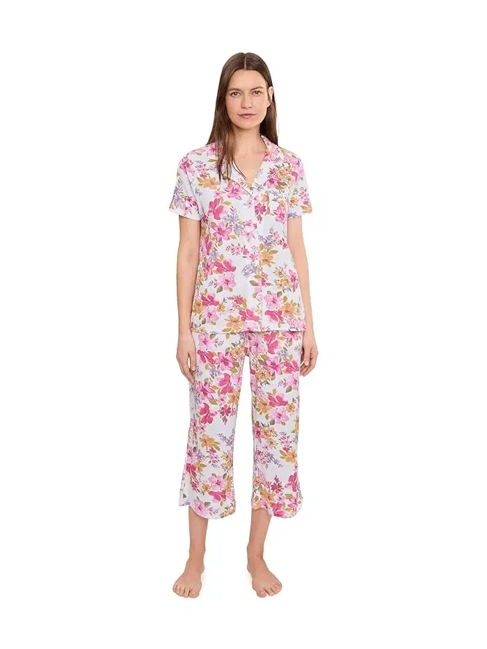 Пижама с коротким рукавом и капри Multi Floral, Karen Neuburger — изображение 1 из 5, мульти
