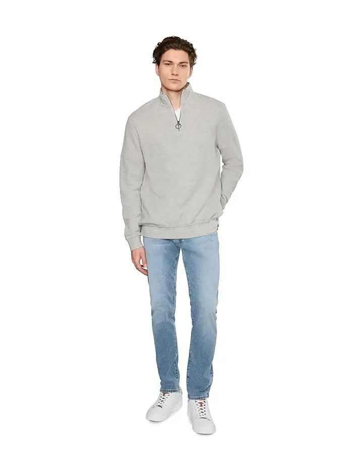 Свитшот Pique Interlock Half Zip Barbour — изображение 2 из 5, серый