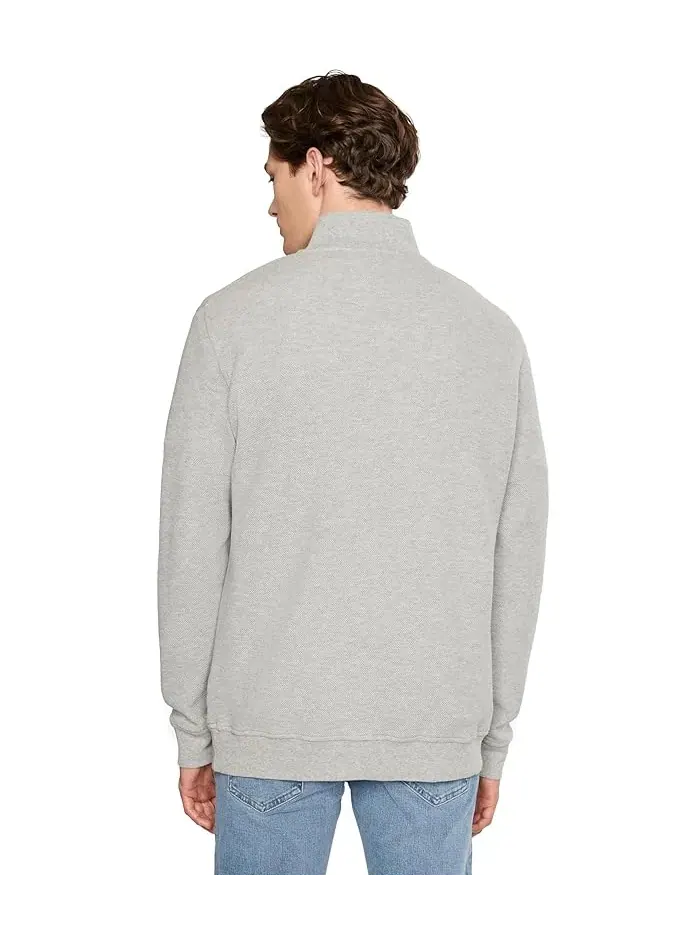 Свитшот Pique Interlock Half Zip Barbour — изображение 4 из 5, серый