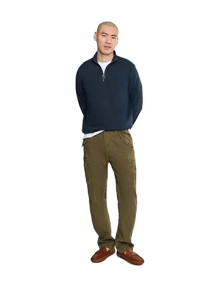 Свитшот с полузастежкой-молнией Pique Interlock Barbour — изображение 2 из 5, темно-синий