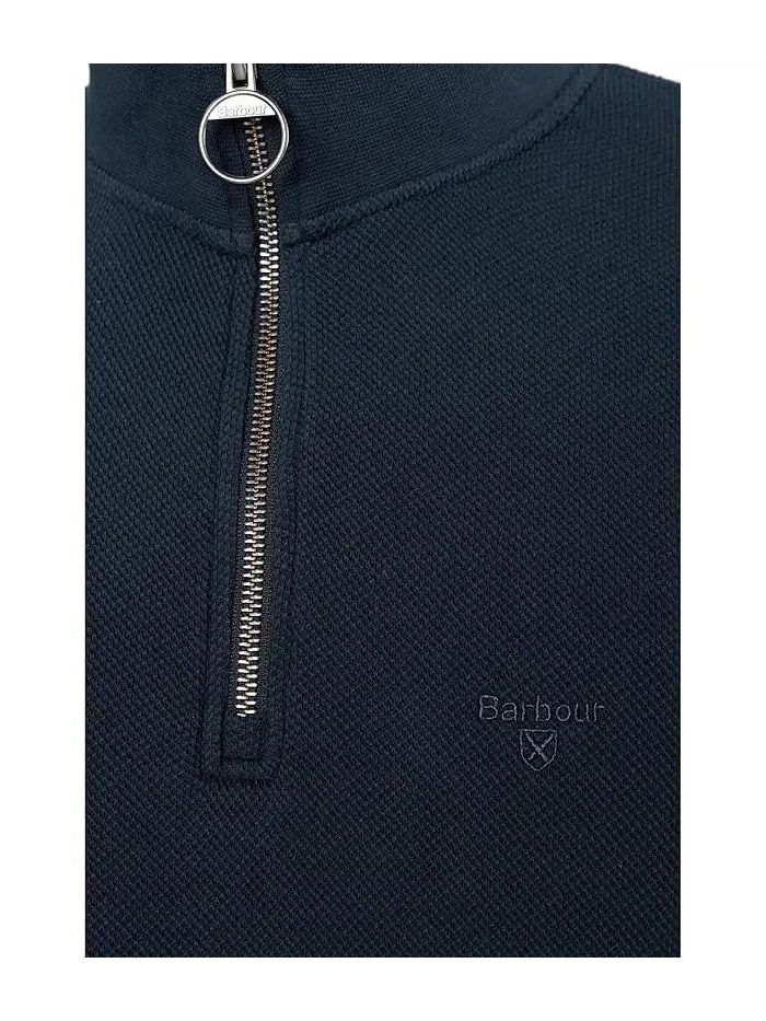 Свитшот с полузастежкой-молнией Pique Interlock Barbour — изображение 5 из 5, темно-синий