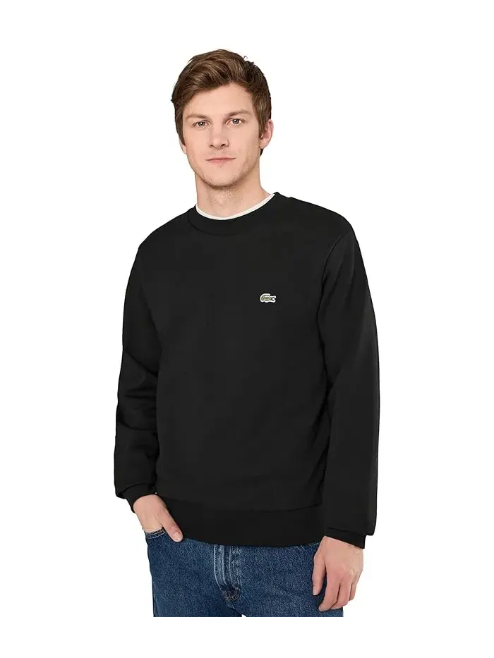 Свитшот Lacoste Classic Fit из органического хлопка — изображение 1 из 5, черный