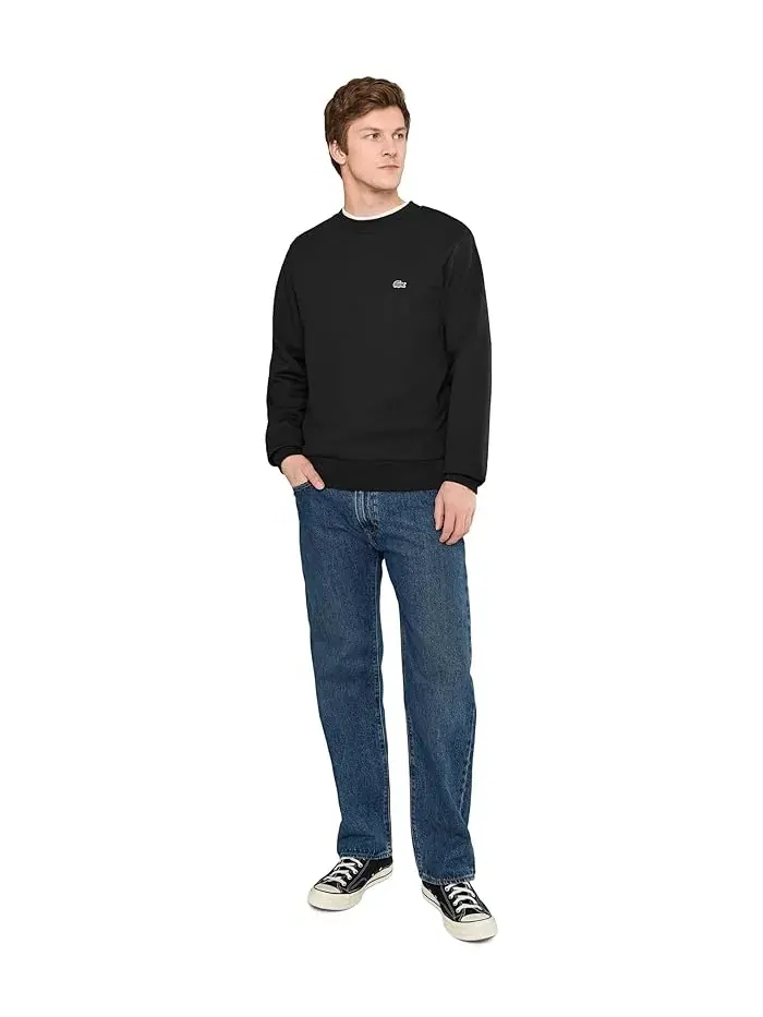 Свитшот Lacoste Classic Fit из органического хлопка — изображение 2 из 5, черный