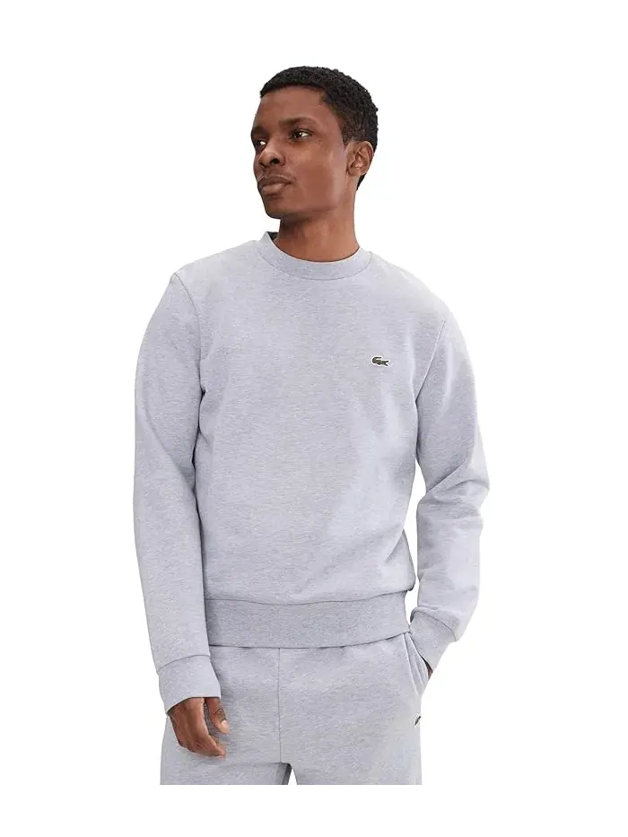Свитшот Lacoste Classic Fit Fleece из органического хлопка — изображение 1 из 5, серый