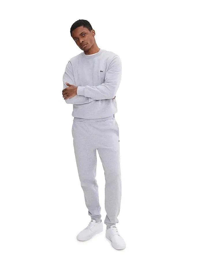 Свитшот Lacoste Classic Fit Fleece из органического хлопка — изображение 2 из 5, серый