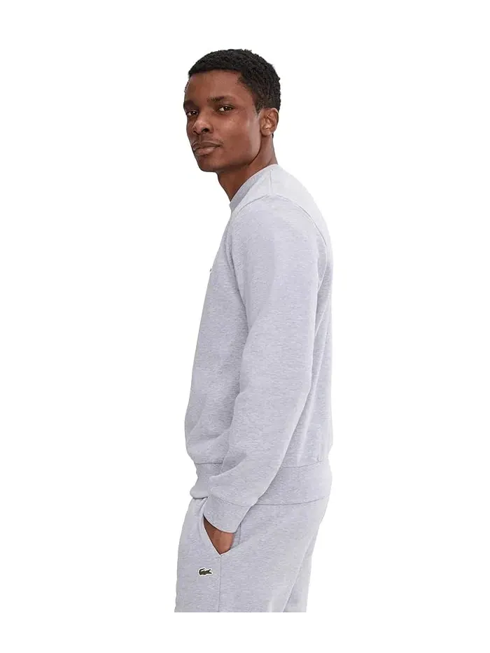 Свитшот Lacoste Classic Fit Fleece из органического хлопка — изображение 3 из 5, серый