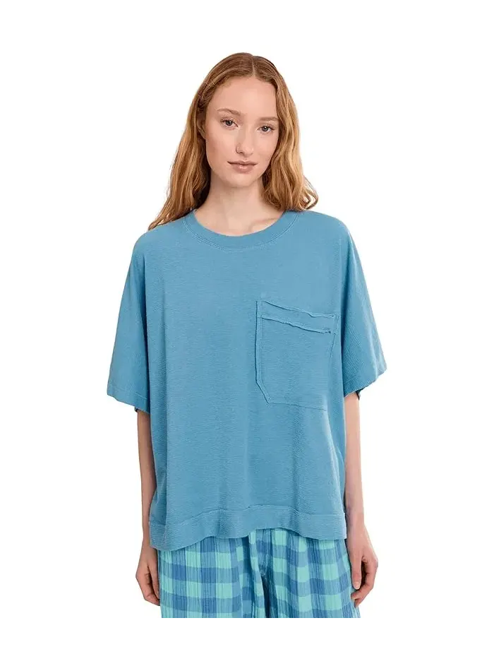 Футболка для сна Staycation Sleep Tee Free People — изображение 1 из 5, синий
