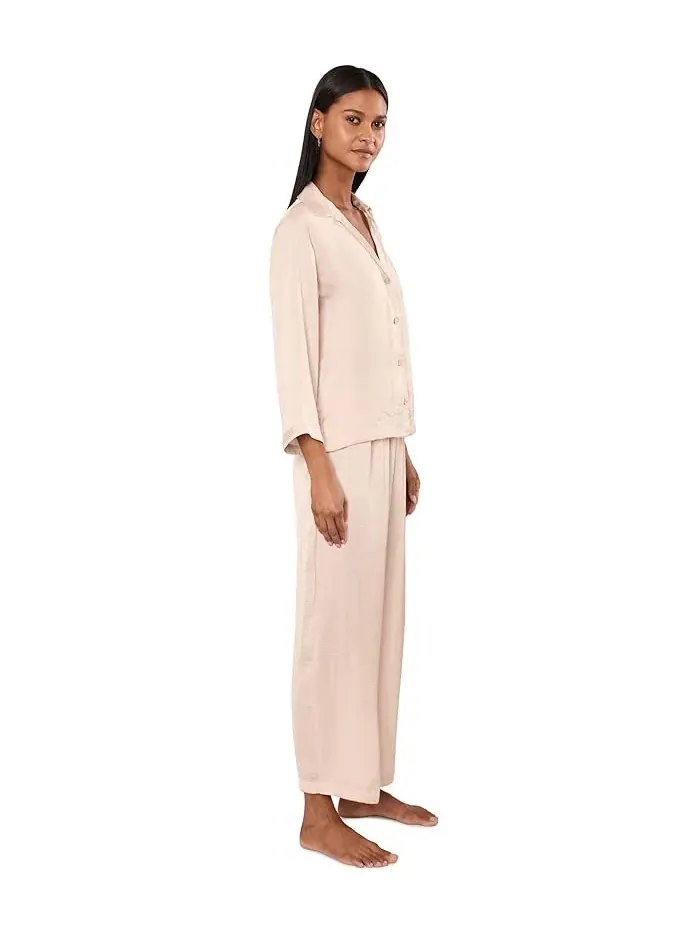 Пижама Ashley Washed Satin Icon Natori — изображение 2 из 5, розовый