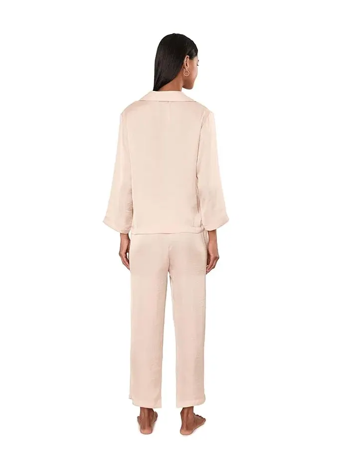 Пижама Ashley Washed Satin Icon Natori — изображение 3 из 5, розовый