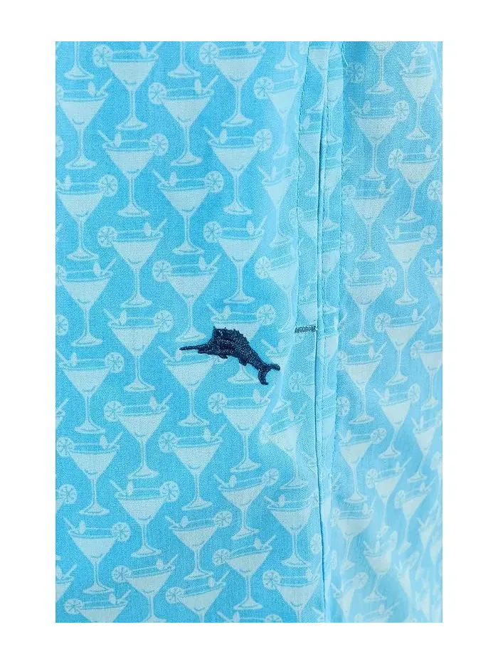 Пижамные брюки Cotton Woven Pajama Pants Tommy Bahama — изображение 5 из 5, синий