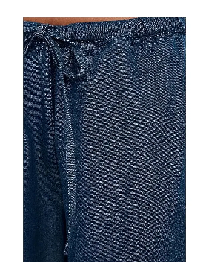 Штаны с вышивкой Denim Embroidered-Hem Pull-On Pants Madewell — изображение 5 из 5, черный
