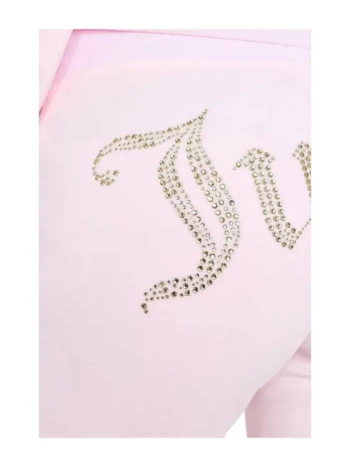 Штаны велюровые с резинкой на талии и золотым декором сзади Juicy Couture — изображение 5 из 5, белый