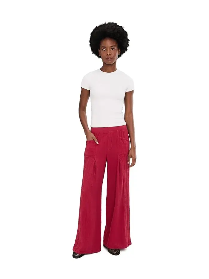 Брюки широкие Elu Wide Leg XCVI — изображение 2 из 5, красный