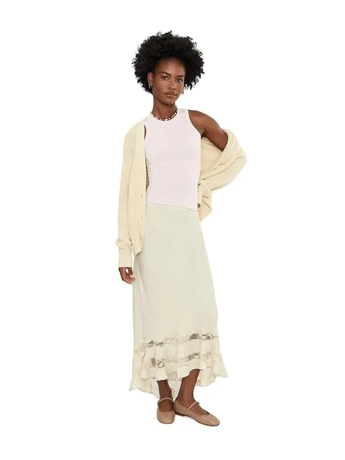 Юбка-комбинация Long Lost Lover Half Slip Free People — изображение 2 из 5, чайный