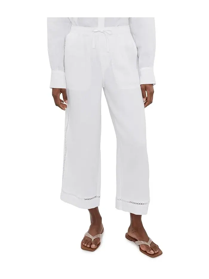 Брюки широкие Stella Linen Trim Splendid — изображение 1 из 5, белый